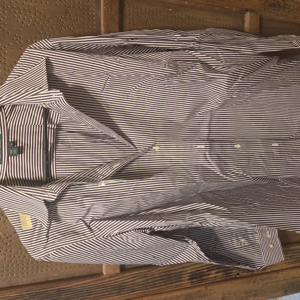 Ralph Lauren Burgandy and White Blouse - Picture 4 of 5